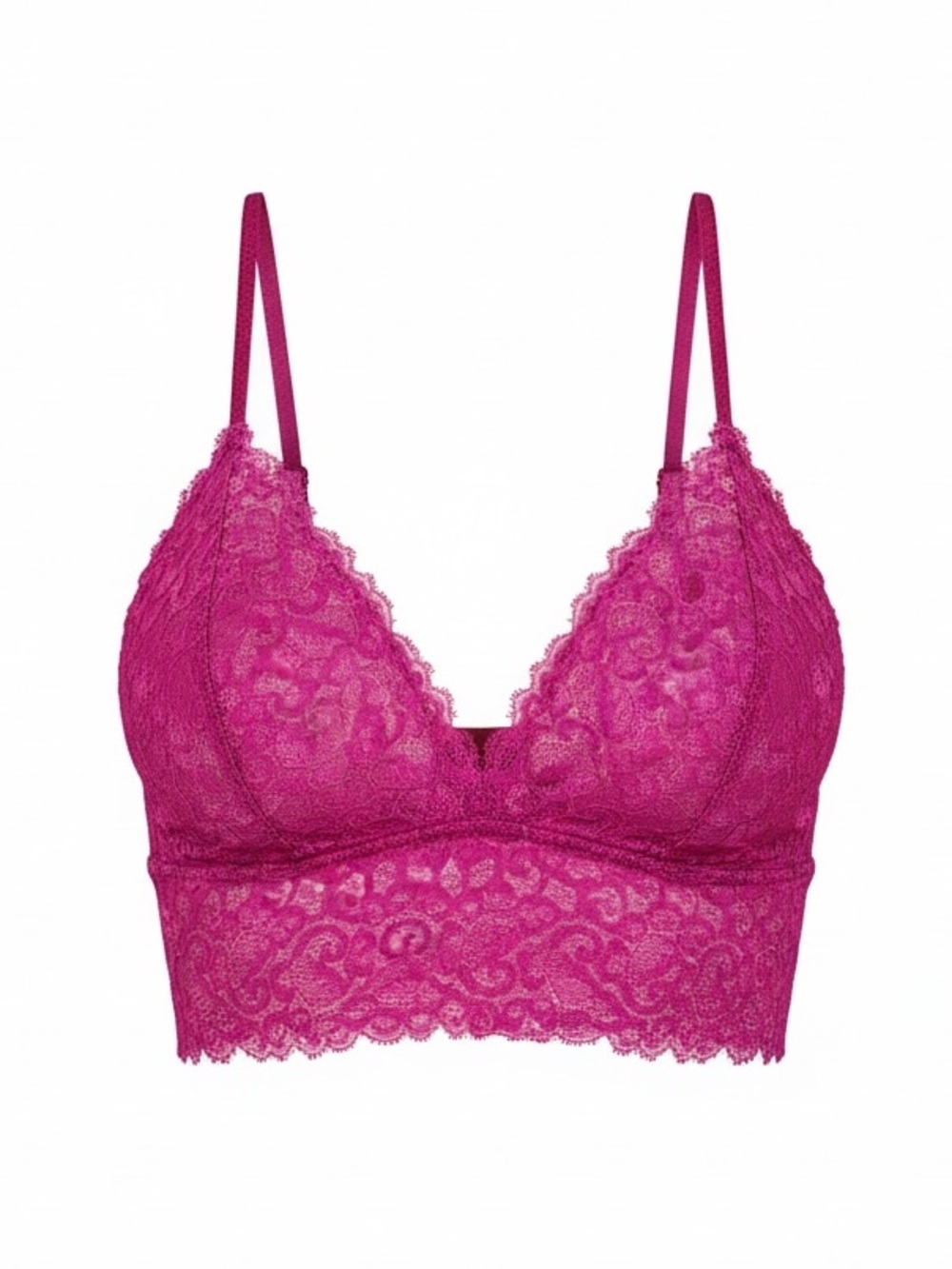 VINTAGE Myonne Fuchsia Lace Bralette